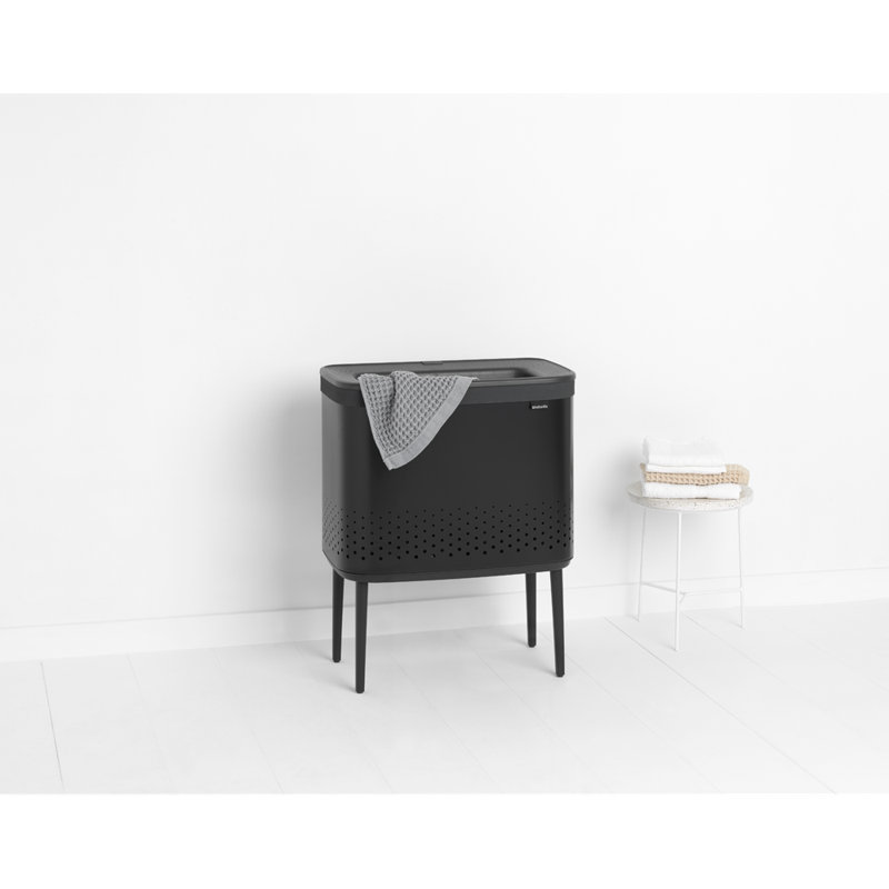 Panier à linge Brabantia Bo, 16 gallons, Noir mat