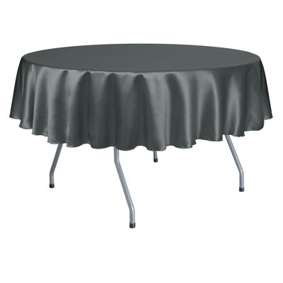 Ultimate Textile -25 Pack- Herringbone - Fandango 84-Inch Round Tablecloth, Charcoal Grey