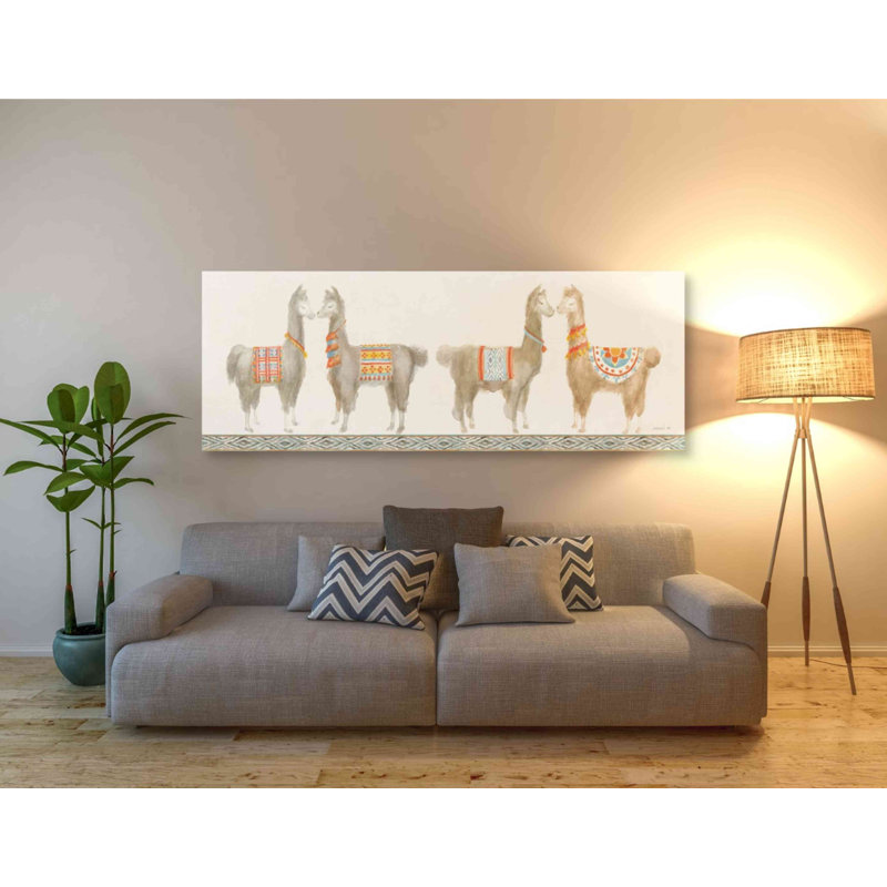 «Festive Llama V», impression sur toile tendue, H 20 po x l 60 po x P 1,5 po