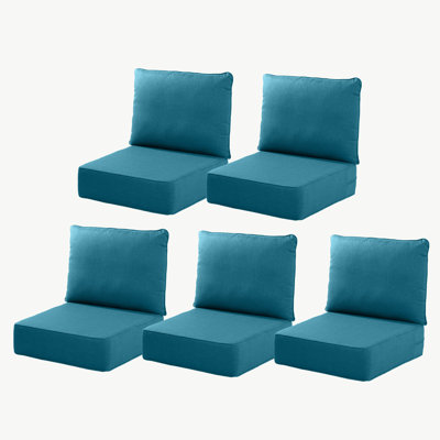 Ensemble de coussins épais de 6 po Ancolonia - Coussins de siège / dossier pour fauteuils pivotants et fauteuils (ensemble de 5)