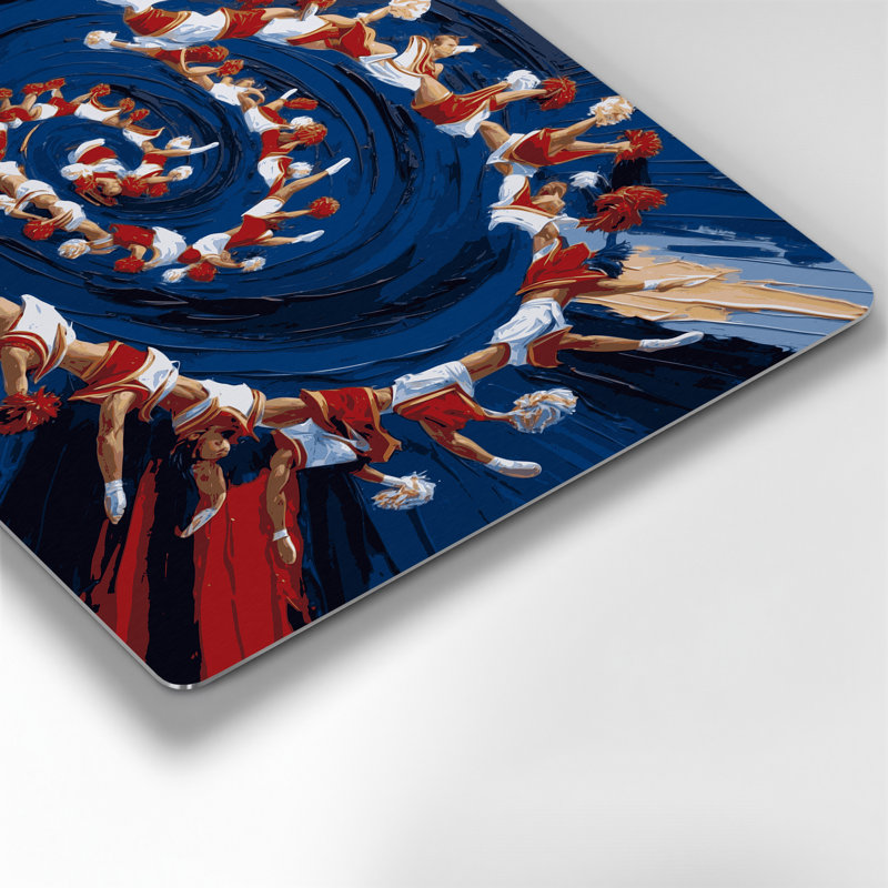 Art mural en métal bleu Sports, H 240 po x l 240 po x P 0,05 po