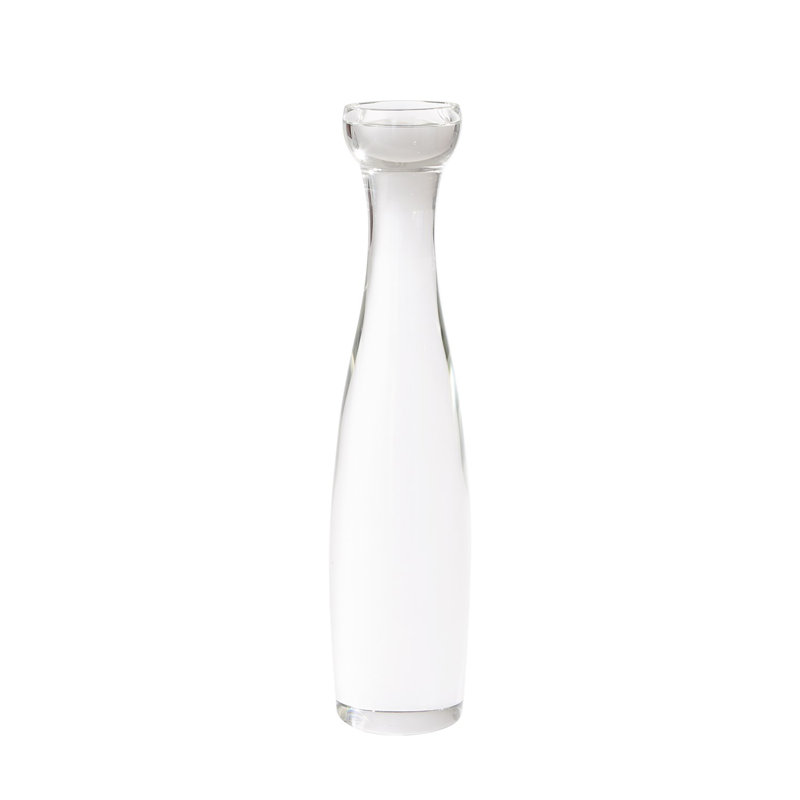 Bougeoir moderne en cristal, H 22 po x l 5,25 po x P 5,25 po