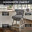 Emmett Beige 360-degree Swivel Counter Stool with Nailheads-2091939349
