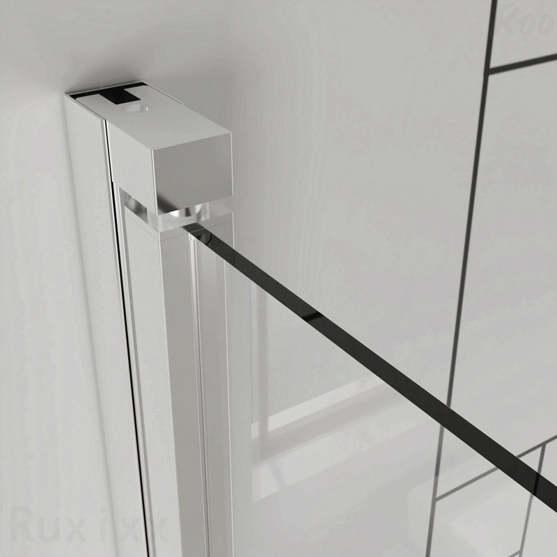 Shower Door  - 30"W X 72"H Frameless Design Bi-Fold Swing Opening Shower Door -1/4" (6Mm) Clear Tempered Glass, Chrome