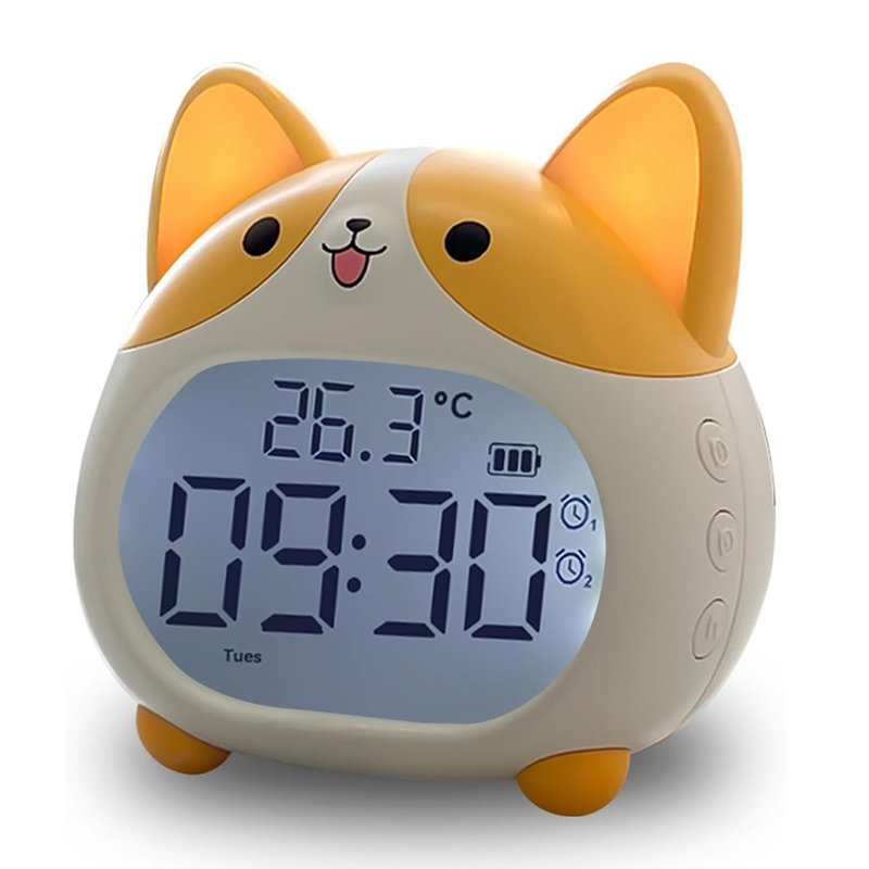 Digital Electric Alarm Tabletop Clock Yellow