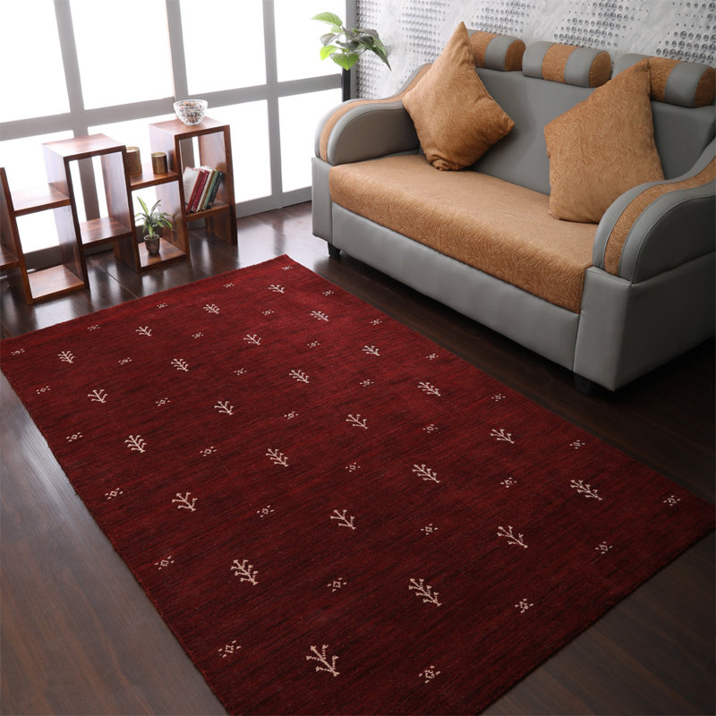 Tapis rectangulaires en laine tissée à la main Onna, Rectangle 9 pi x 12 pi