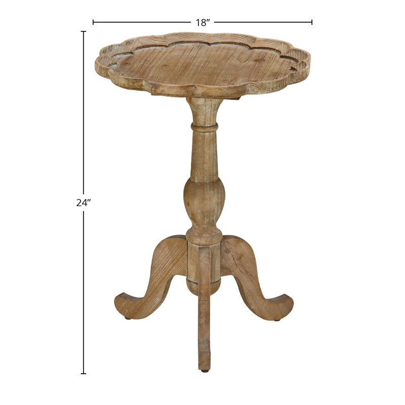 Mabel Fir Wood End Table, Natural