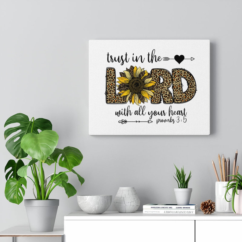 Trust InLord Leopard Proverbs 3:5 - Wrapped Canvas Print