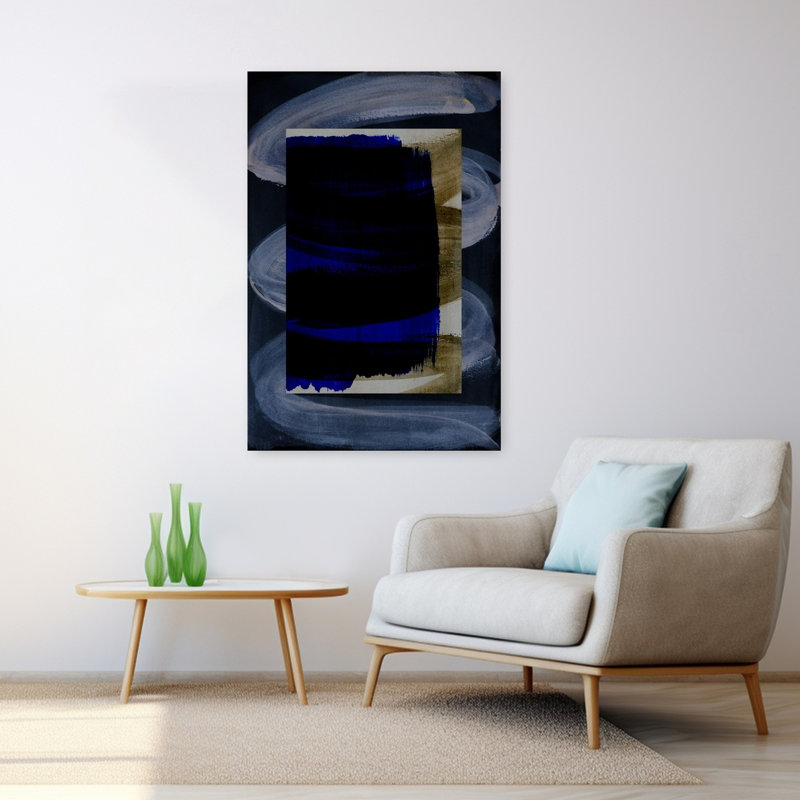 Art contemporain contemporain abstrait, H 48 po x l 32 po