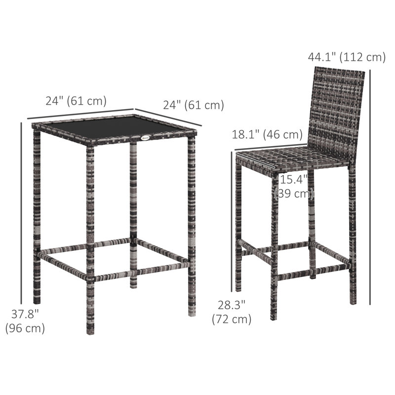 Wicker Bar Set