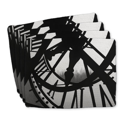 Giant Clock Orsay Museum Braided Polyester Placemats Set of 4