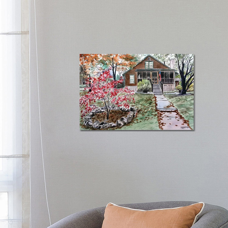 Log Cabin by Derek McCrea - Wrapped Canvas Print, 66.04 cm H x 45.72 cm W x 1.91 cm D
