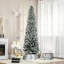 Arbre de Noël artificiel mince de 7,5 pi de hauteur avec branches réalistes et 738 pointes pour un look d'hiver naturel