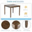 Table de salle à manger carrée en bois pour 4 personnes, noyer