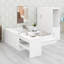 Lit plateforme avec tiroirs de rangement intégrés, étagères, bureau et garde-robe-446300566