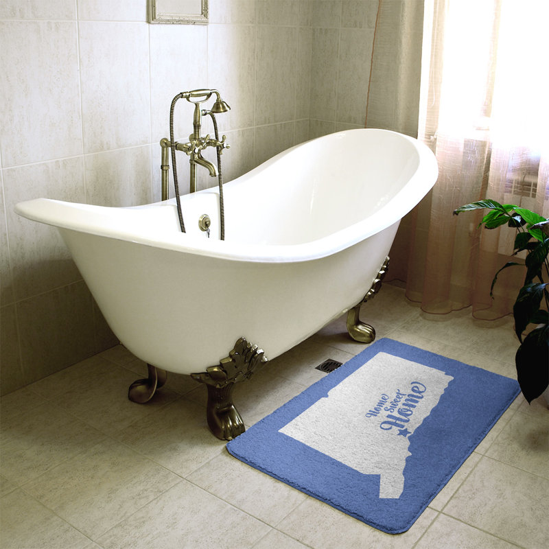 Tapis pour salle de bain new refuge home, l 17 po x L 21 po, Bleu