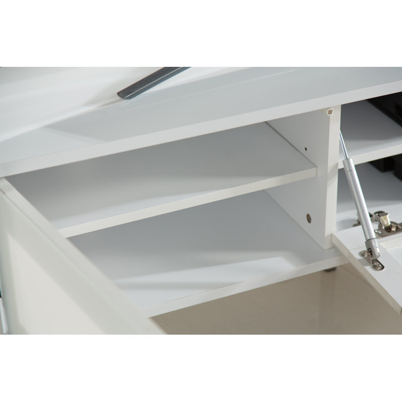 Unfinished TV Stand for TVs up to 50", Gloss White