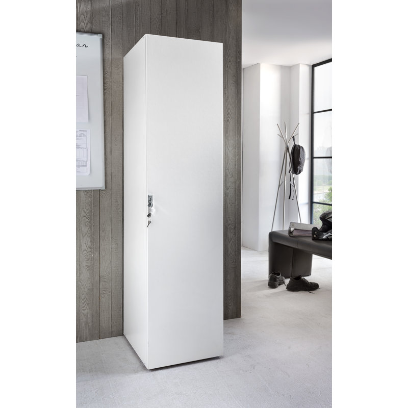 Alvar 1 Door Wood Wardrobe, White