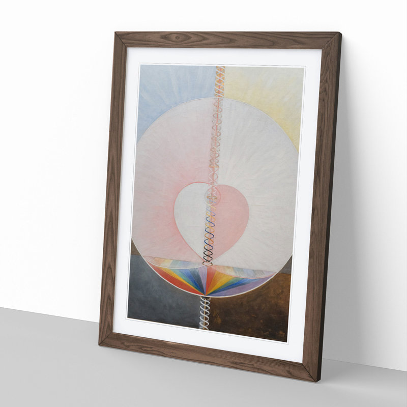 What a Human Being Is by Hilma Af Klint - Picture Frame Painting, 48cm H x 36cm W x 2cm D, Walnut