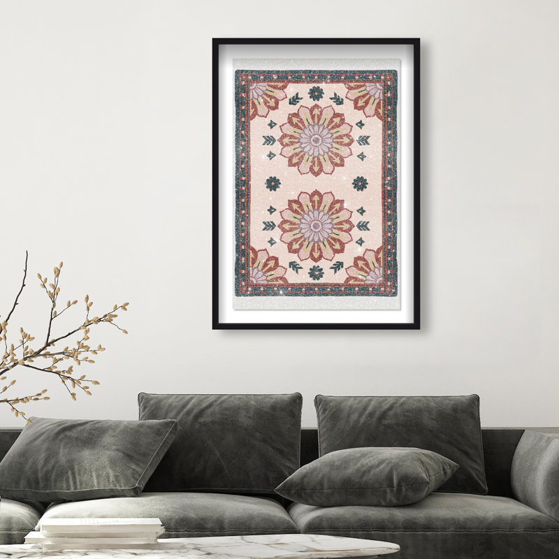 Midnight Damask Print by Oliver Gal, 31.5"H x 21.5"W, Black Shadowbox