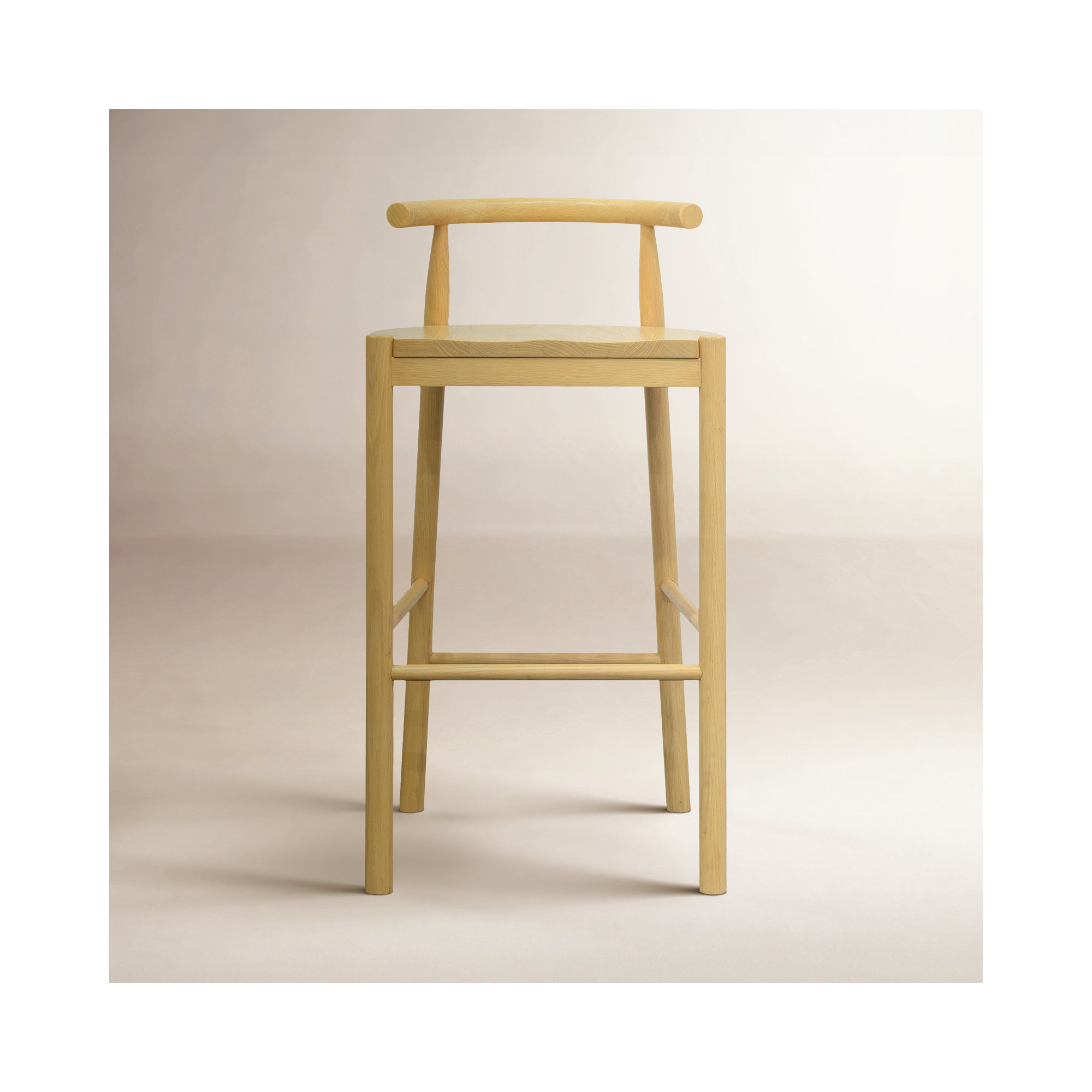 Davion Solid Wood 30" Bar Stool, Tan