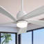 Ventilateur de plafond moderne de 52 pouces avec lumière DEL à intensité variable et 5 pales en bois massif avec moteur à courant continu réversible et télécommande-246906081-246906095