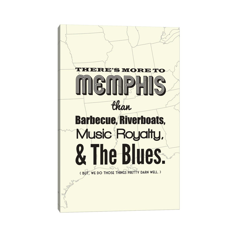 There's More To Memphis, Light by Benton Park Prints - Print on Canvas, Wrapped Canvas, 20.32 cm H x 30.48 cm W