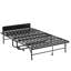 Lit pliant de 75 po x 46 po de large avec tête de lit réglable, matelas en mousse à mémoire de forme de 5 po, lit d'invité robuste sur roulettes pour les personnes de grande taille, cadre en métal de lit industriel spacieux et simple, installation facile et espace