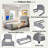 Upholstered Daybed With Classic Stripe Shaped Headboard-1956838043