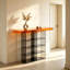 Console orange avec plateau en acrylique-133690986