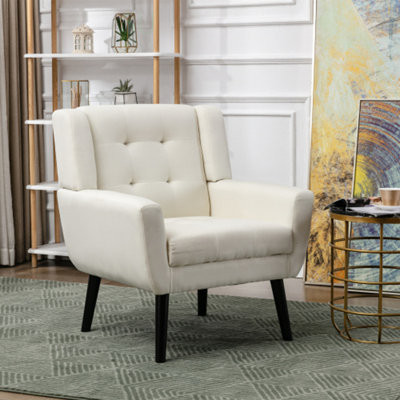 Chaise d'appoint avec pieds noirs pour la maison d'intérieur