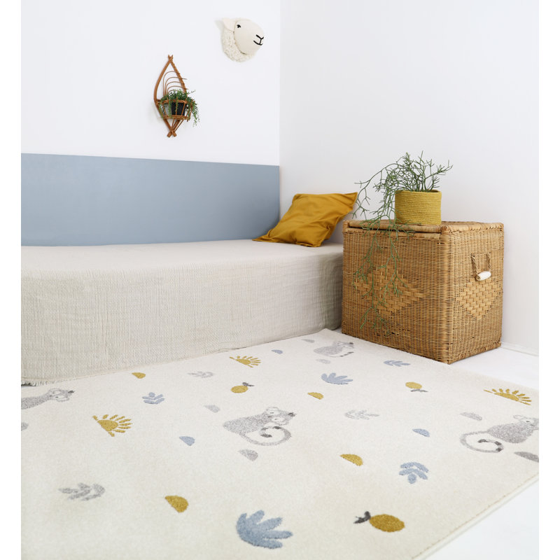Cogburn Tufted Beige/Grey/Blue Rug, Rectangle 135 x 190cm