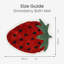 Red Strawberry Rug Shaped Bath Mat
