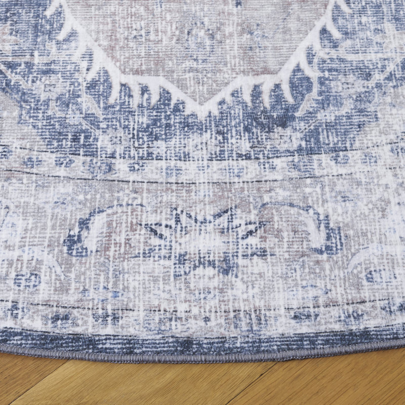 Arizona 344 Performance Machine Washable Oriental Rug, Round 6'