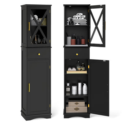Glass Linen Cabinet