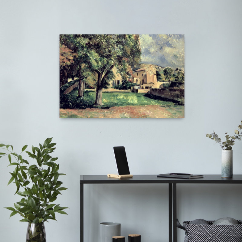 Trees In A Park, Jas De Bouffan, 1885-87 Abstract Contemporary Tree Architecture Wall Art Print, 40.64cm H x 60.96cm W