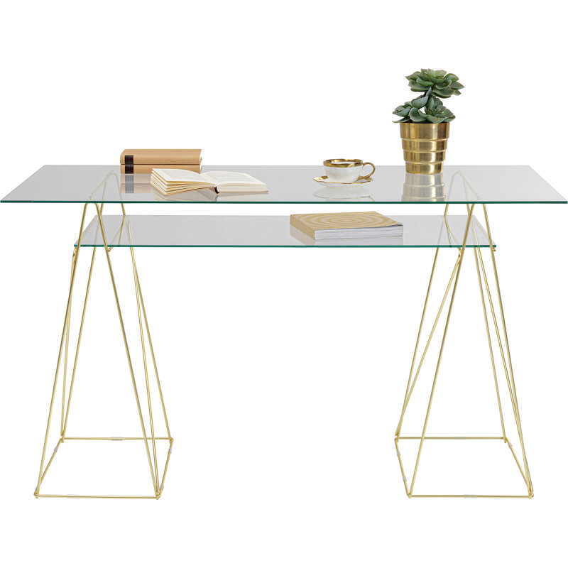 Table Polar 8mm Tempered Glass, Transparent/Gold