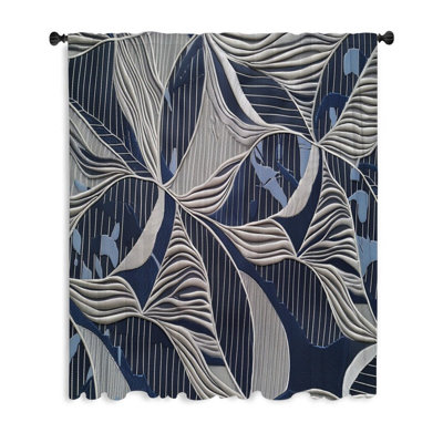 Rideau transparent en polyester Heitina