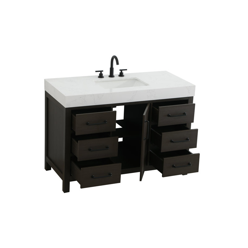 48 inch Single Bathroom Vanity_Traditional_VF60648, Mocha Brown