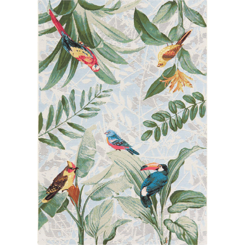 Outdoor Kona Area Rug Mix Color, Rectangle 4' x 6'