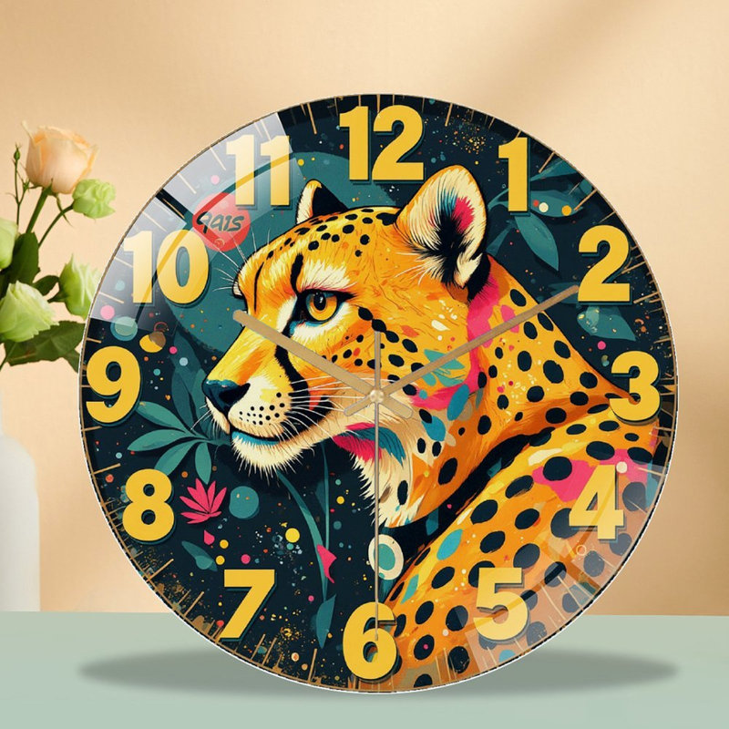 Horloge murale Leopard