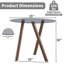 Table de salle à manger 35 po pour 4 personnes avec base en métal et plateau en verre-507256366-507256364