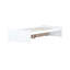 Lit simple en bois d'hévéa blanc massif avec 2 tiroirs, assemblage facile, bois de taille silencieuse et facile à utiliser