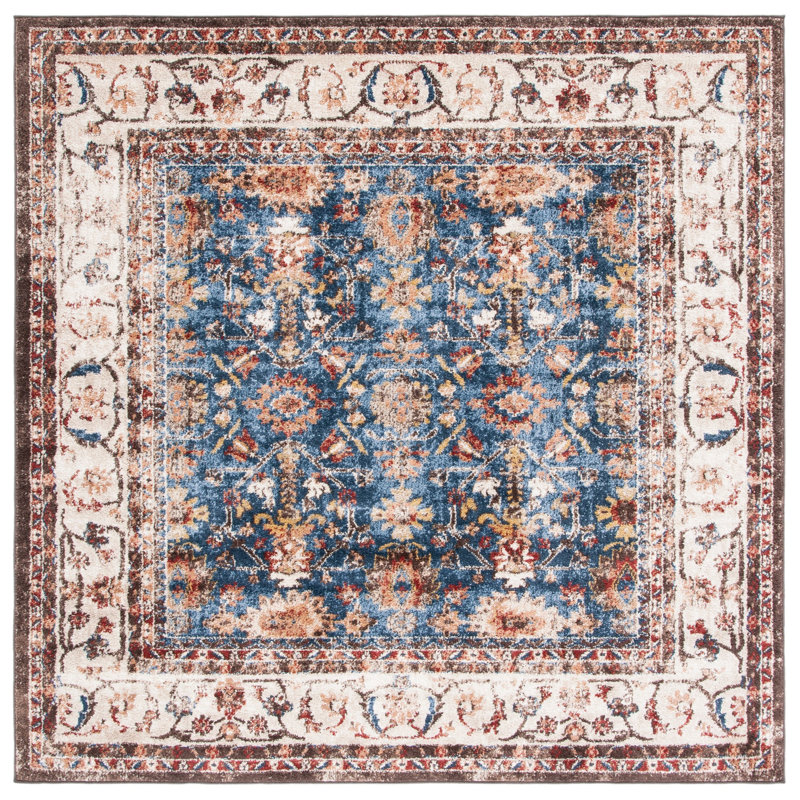 Broomhedge Bijar Performance Oriental Rug, Square 6'7"