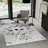 Bralin Abstract Machine Made Polyester Area Rug in Black/White/Grey-2047095049