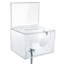 Extra Large Clear Lottery Box on Adjustable Pedestal Floor Stand w/ Pocket, Lock & Keys on Pedestal