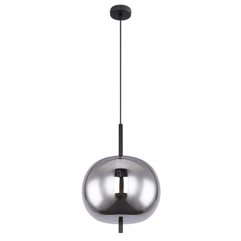 Stasya 1 - Light Black/White/Silver Single Pendant
