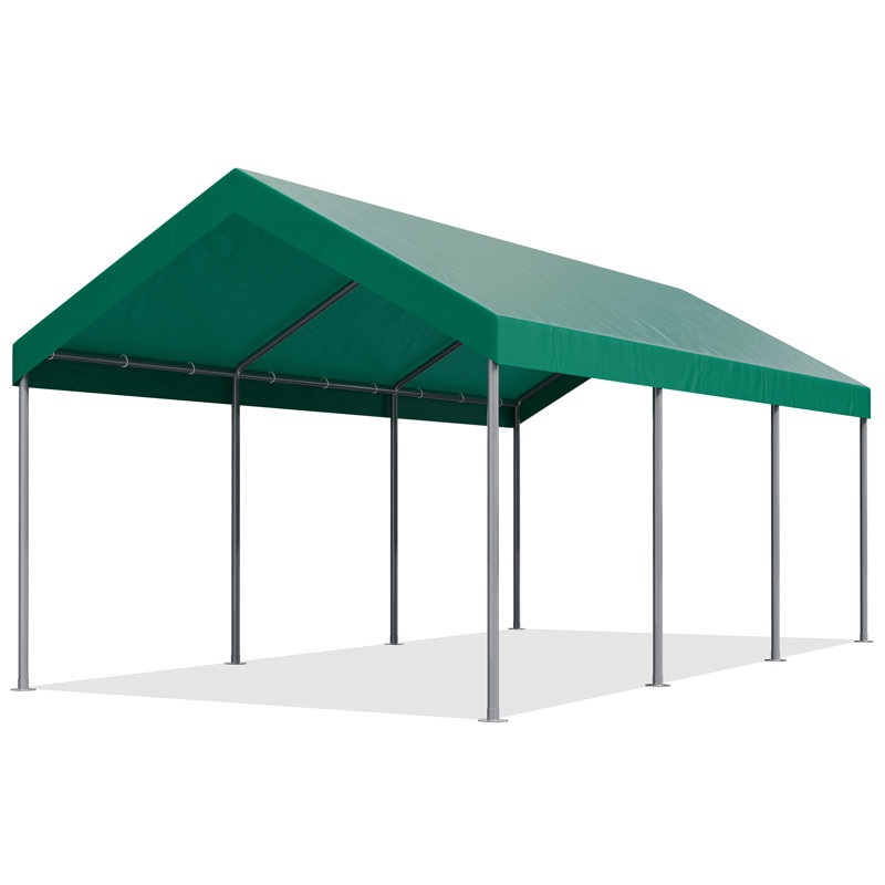 10 pi. L 20 pi. D Garage portatif robuste, Vert