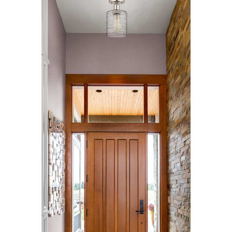 Plafonnier semi-encastré 5 lumières Anelise, Nickel satiné brossé