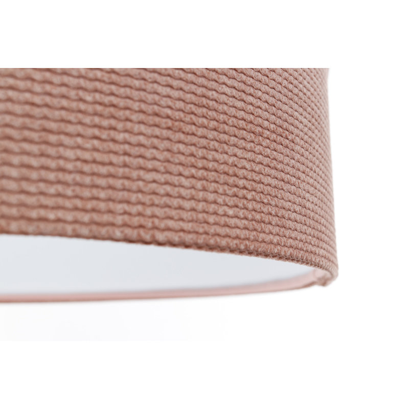 Roncy 1 - Light Drum Pendant, 102cm H x 40cm W x 40cm D, Pink/White
